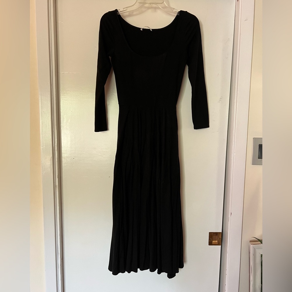 Reformation Rou Midi Fit & Flare Dress – Size Small, Classic Black - Picture 4 of 8